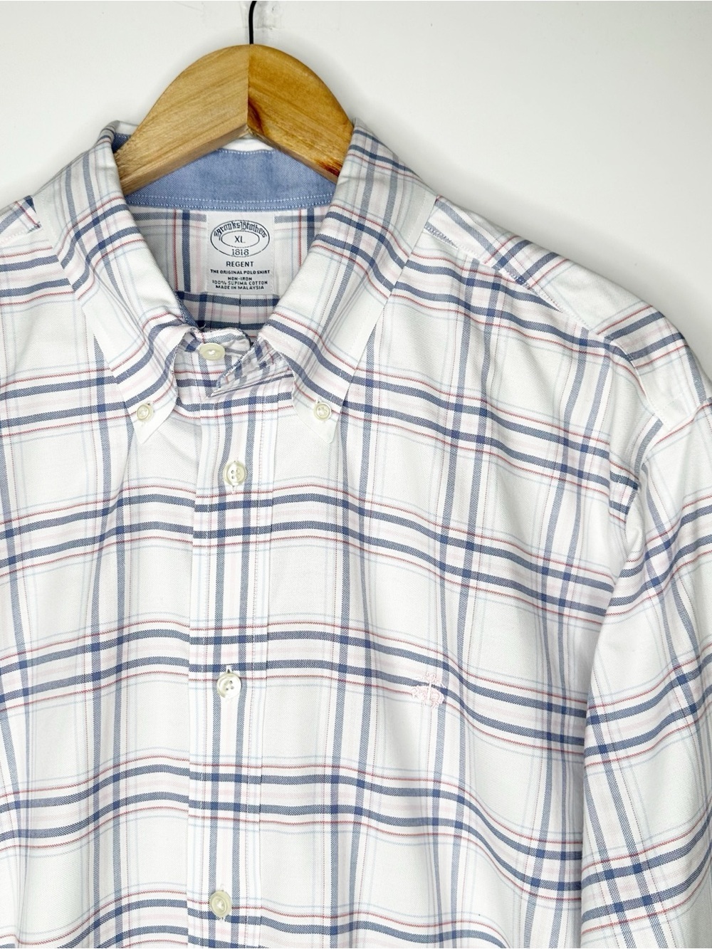 Brooks Brothers Regent Men's Non-Iron Supima Cotton Button Up Shirt XL